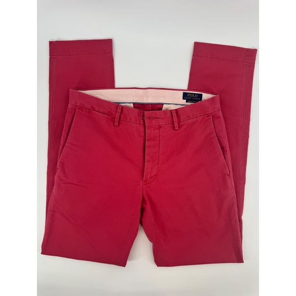 Polo Ralph Lauren Other - Polo Ralph Lauren Mens Stretch Slim Fit Chino Pants Pink 30/32 Cotton Twill